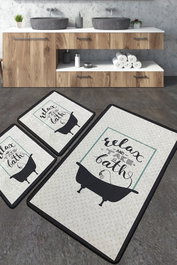 Mijölnir Juego de alfombrillas de baño Take A Bath Multicolor, 3 piezas